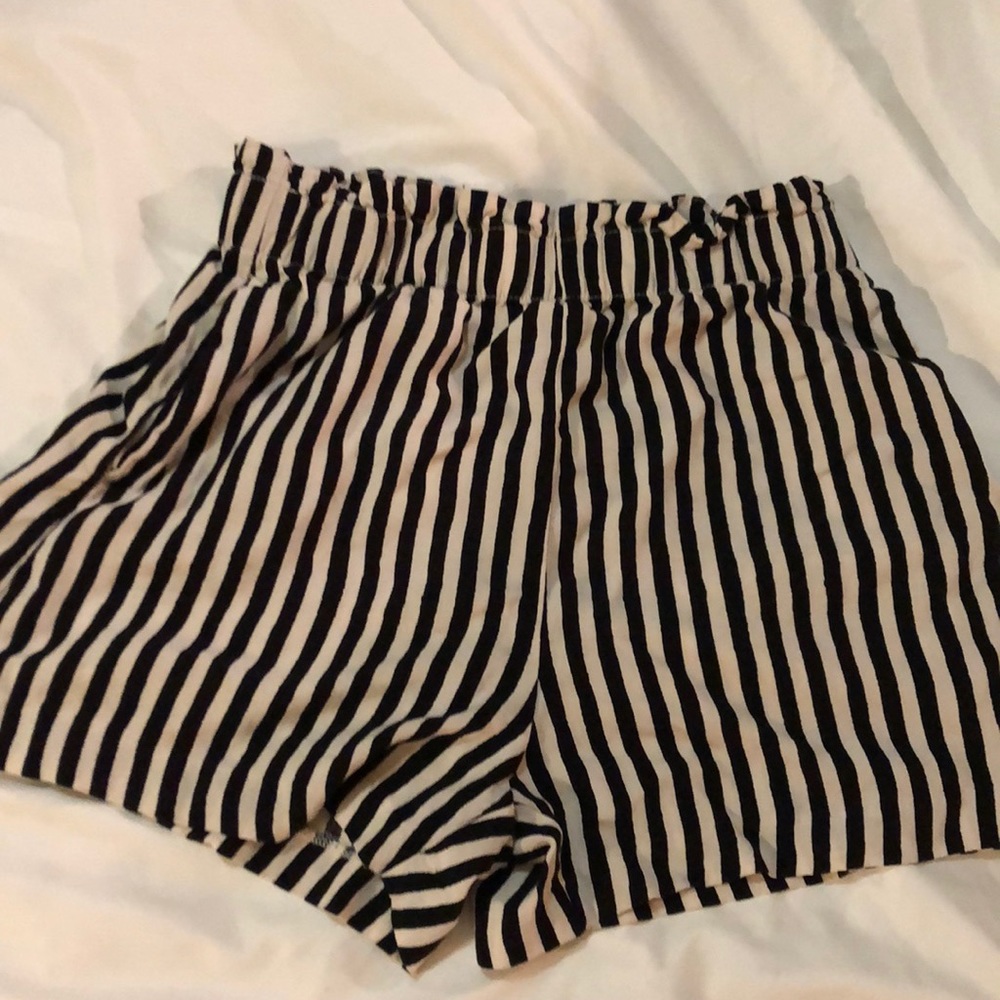 Black and white shorts